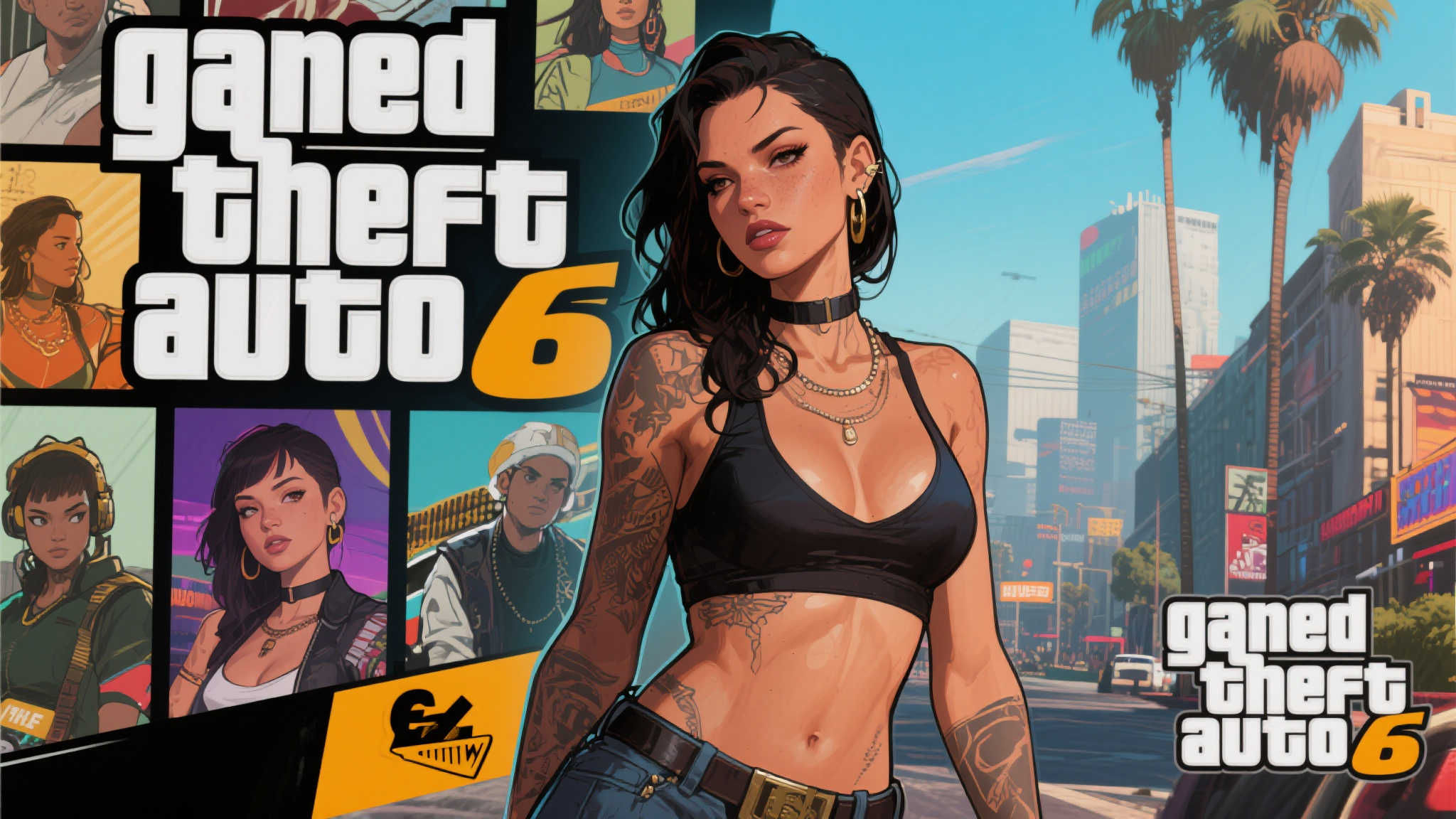 《GTA6》女主同人创作火爆上线!快来一睹为快! 随着《GTA6》官方预告的发布,玩家们对