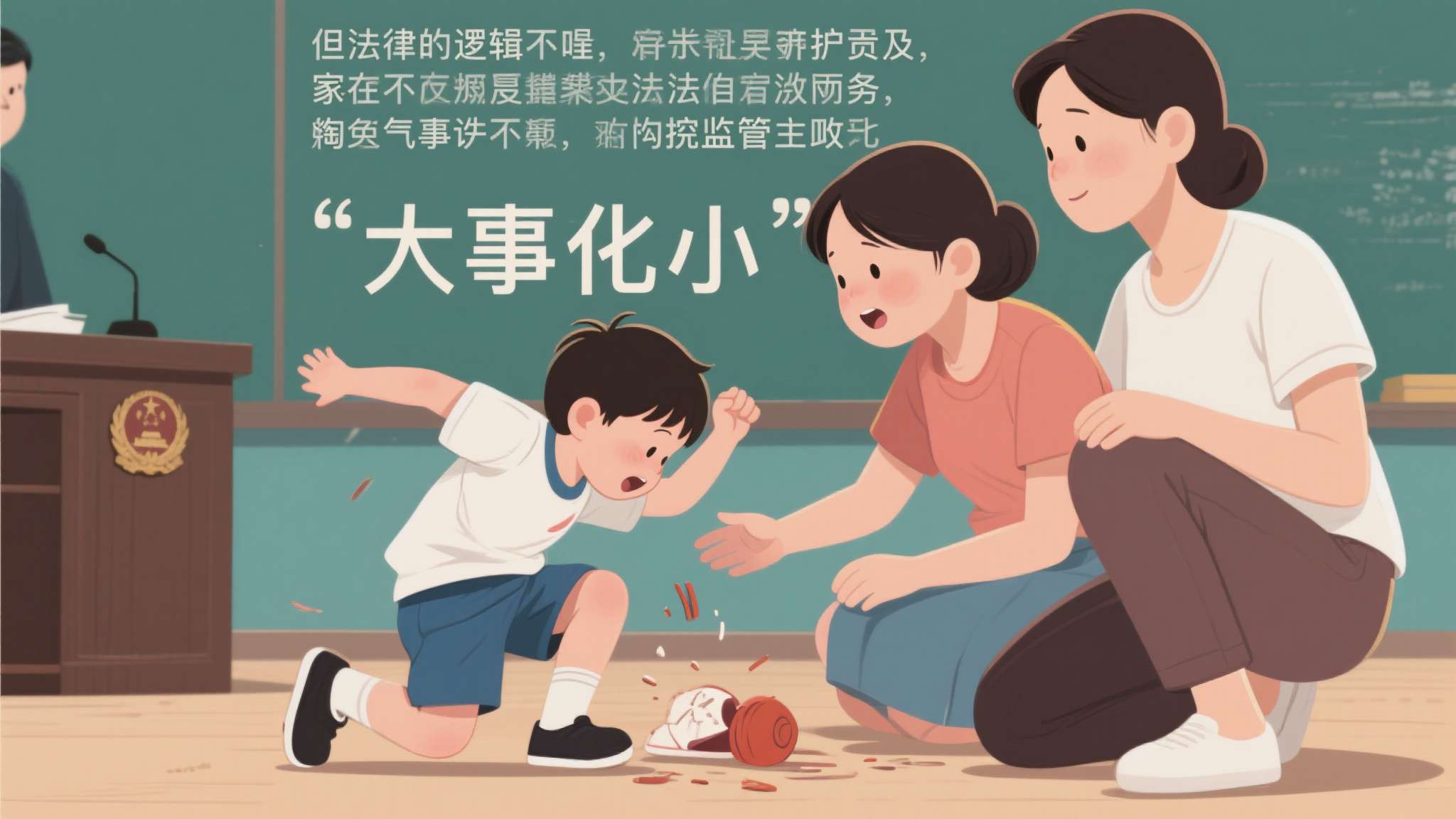 熊孩子电梯乱按家长不管 很多家长认为,孩子只是"淘气",出了事情应该"大事化小"。但法律的逻辑并非如此。